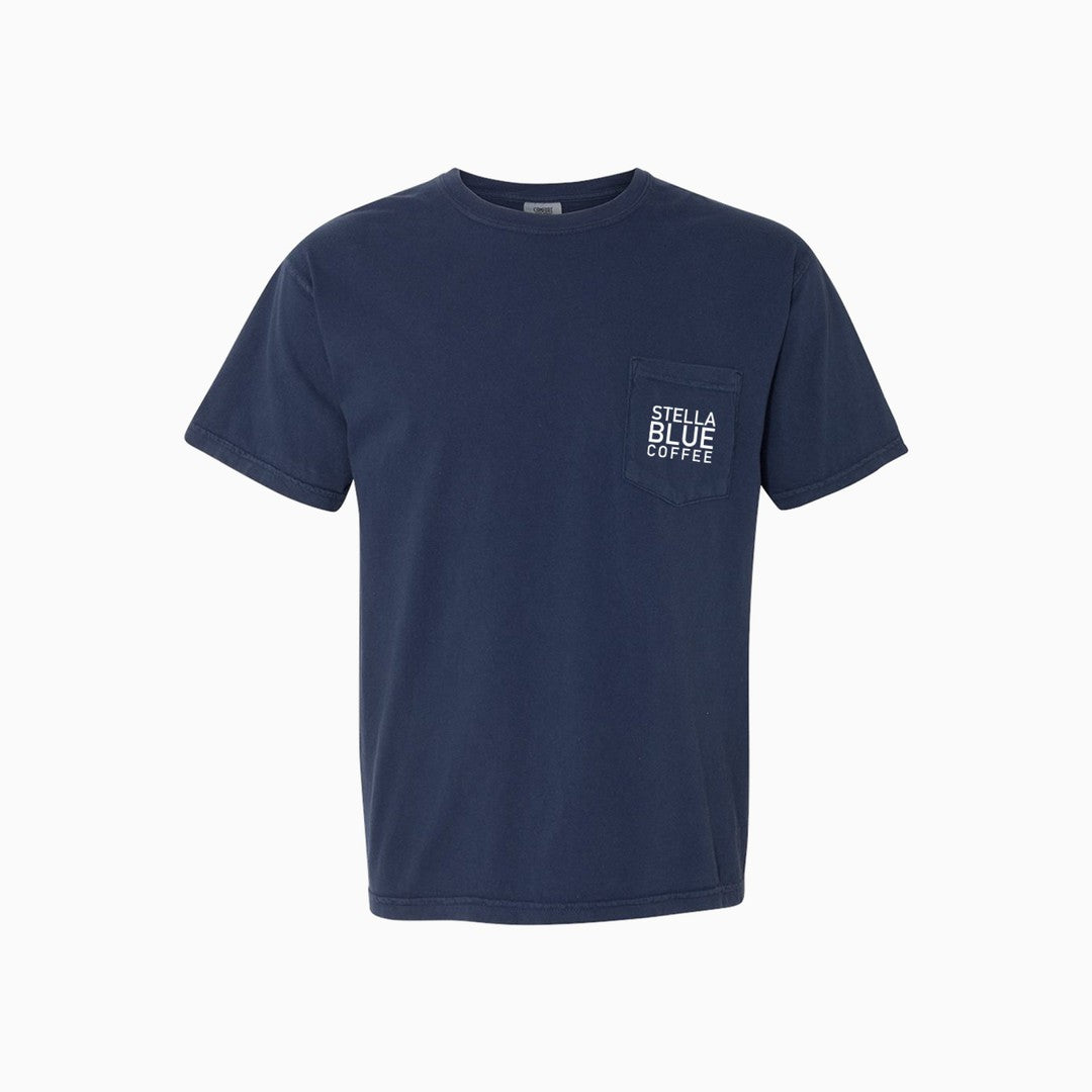 Stella Blue Pocket Tee-T-Shirts-Stella Blue Coffee-Stella Blue Coffee